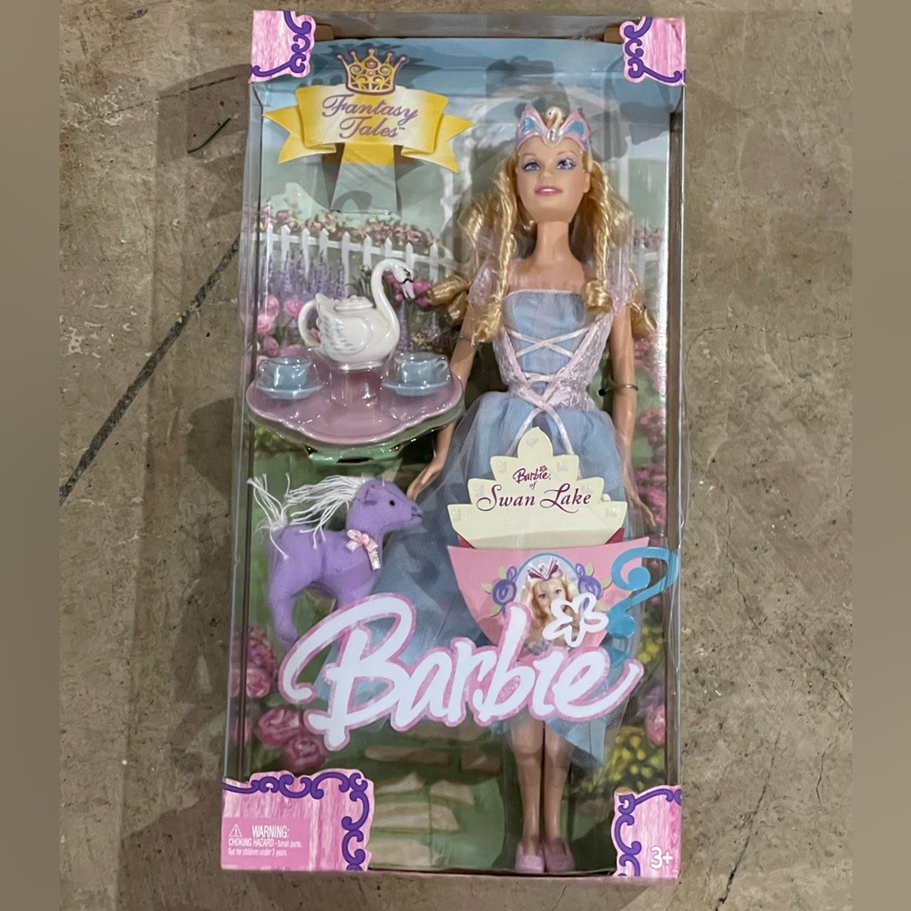 Barbie in the Swan Lake Fantasy Tales Tea Party Doll RARE W/ Unicorn